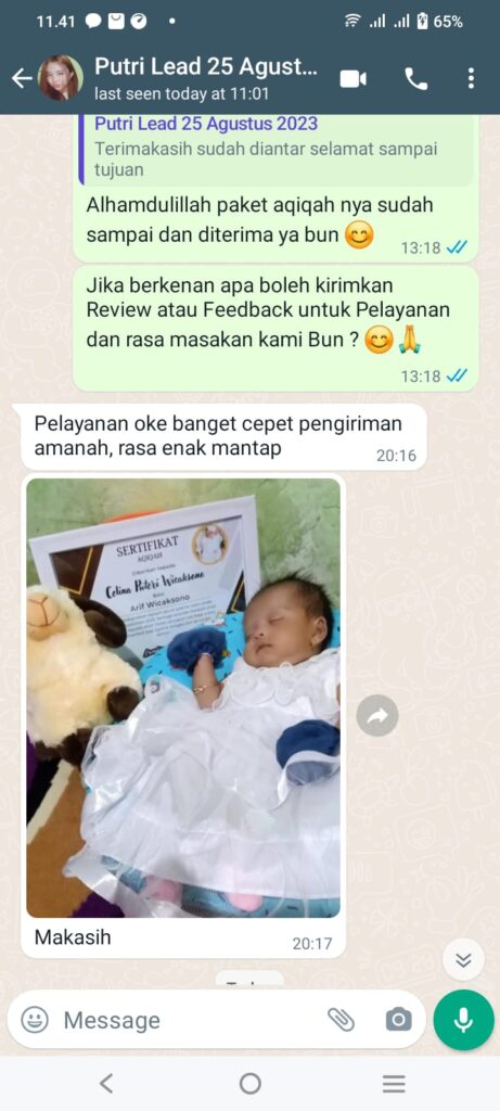 testimoni aqiqah surabaya