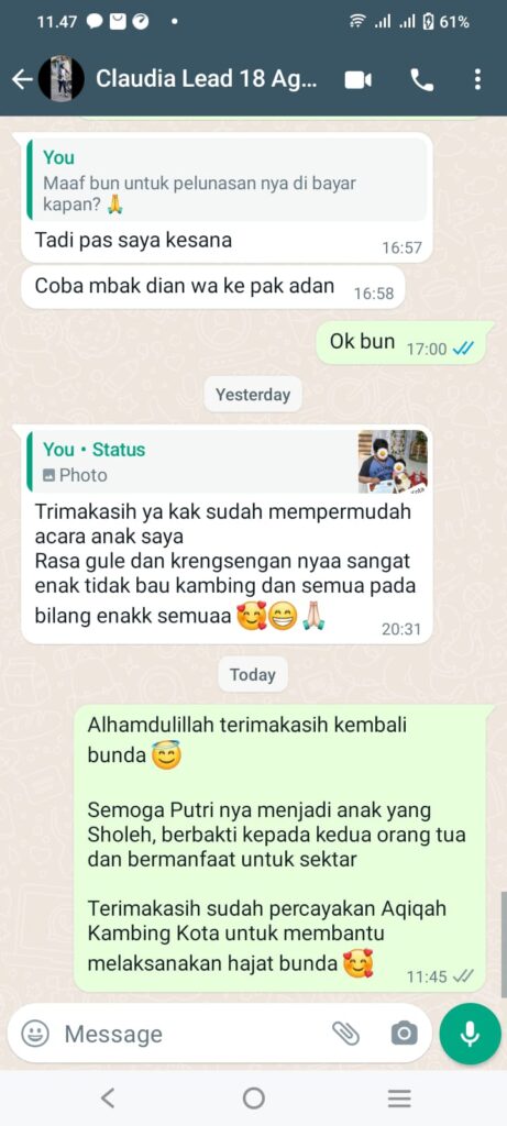 testimoni aqiqah surabaya